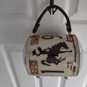 Littlearth - Wyoming license plate western crossbody satchel - vintage & NWT